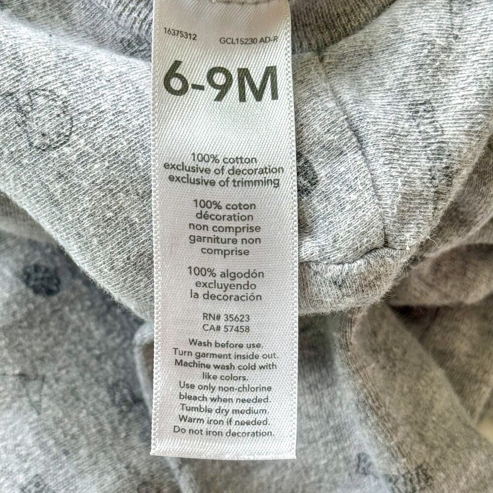 4/$10 - Child of Mine by Carter’s “Rookie” Cotton Zip Up Baby Footie | 6-9 Month - Picture 6 of 7